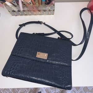 Kate Spade Blue Crocodile Print Bag